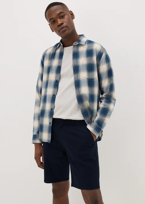 Navy Straight Fit Chino Shorts - 30 Image 3