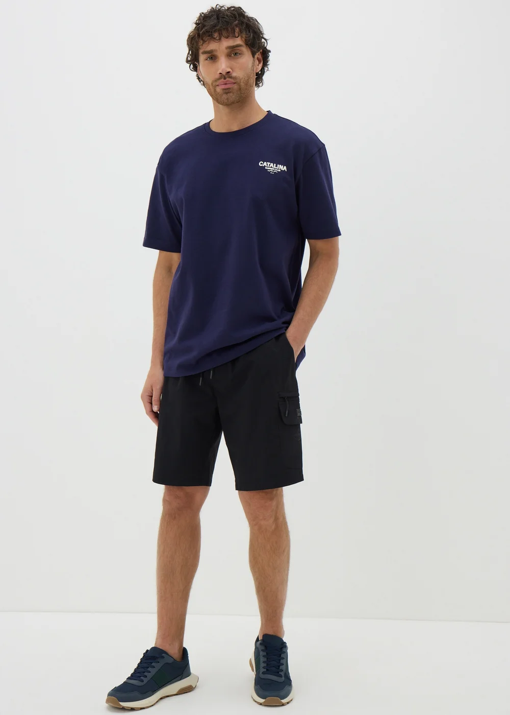 Black Tech Cargo Shorts - S Image 2
