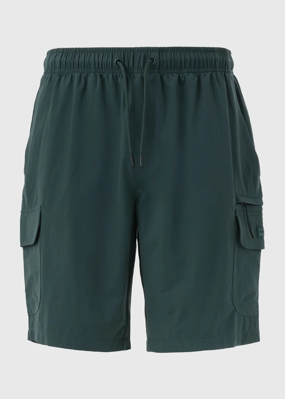 Teal Tech Drawcord Cargo Shorts - S Image 4