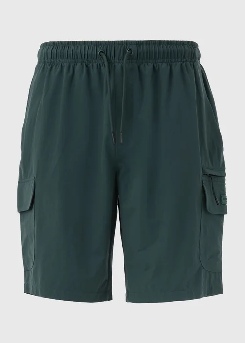 Teal Tech Drawcord Cargo Shorts - S Image 4