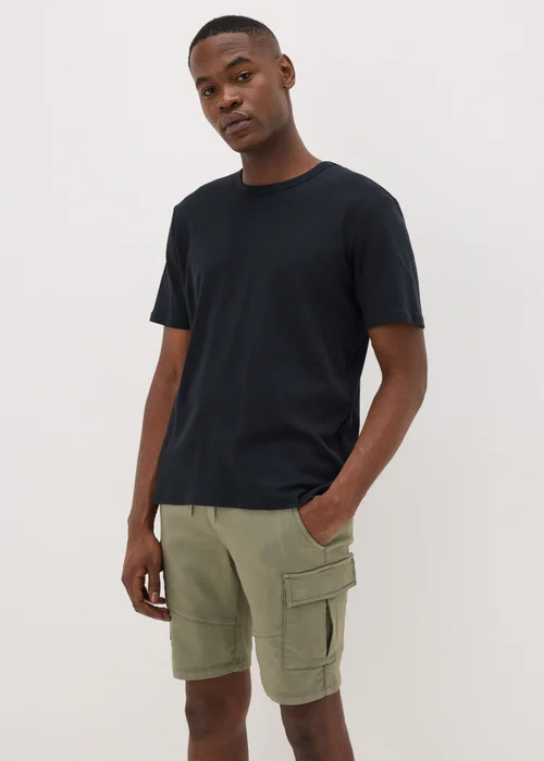 Green Knitted Cargo Shorts - S Image 1