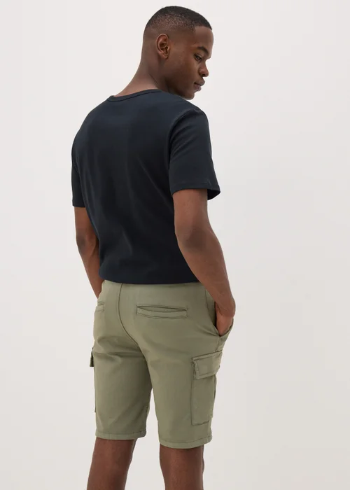 Green Knitted Cargo Shorts - S Image 2