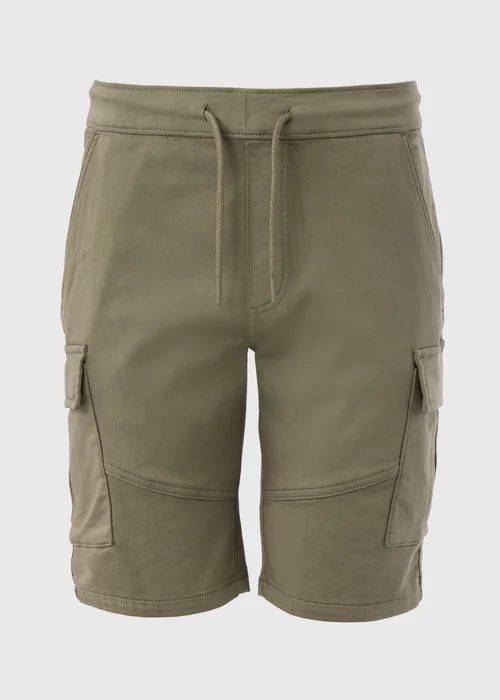 Green Knitted Cargo Shorts - S Image 3