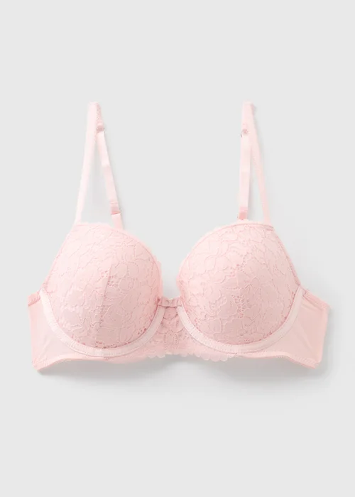Pink Lace Detail Bra - 32A Image 1