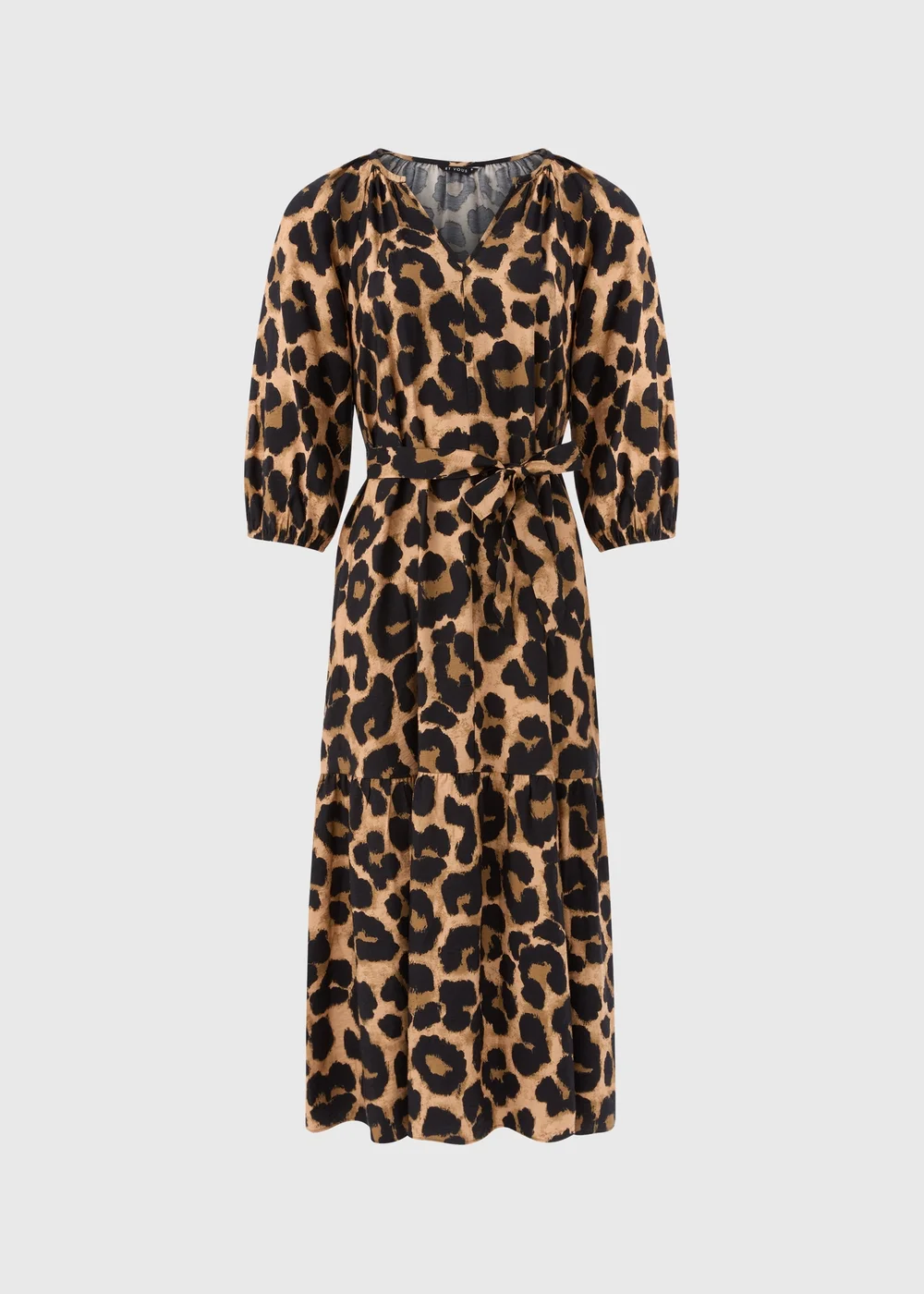 Et Vous Brown Animal Midi Dress - 8 Image 4