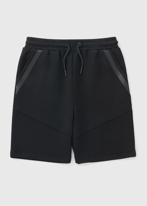 Boys Black Sports Jogger Shorts (7-15yrs) - 8 Yrs Image 1