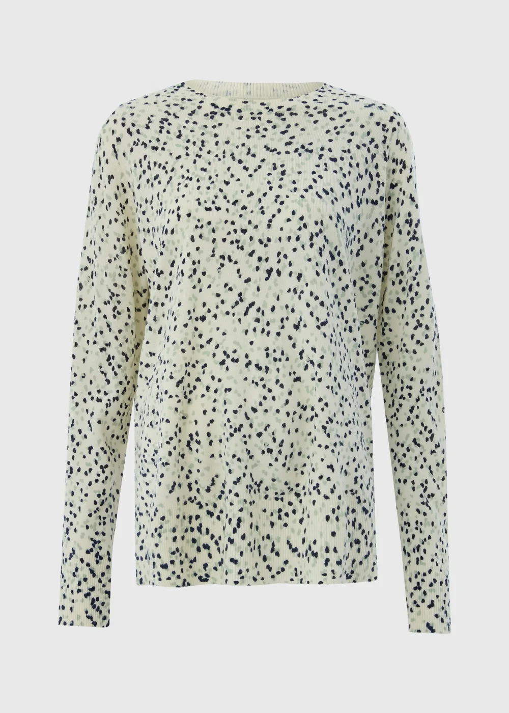 Cream Crew Neck Long Sleeved Top - 8 Image 1