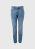 Blue Wash Slim Fit Tapered Jeans - 30 R Image 1