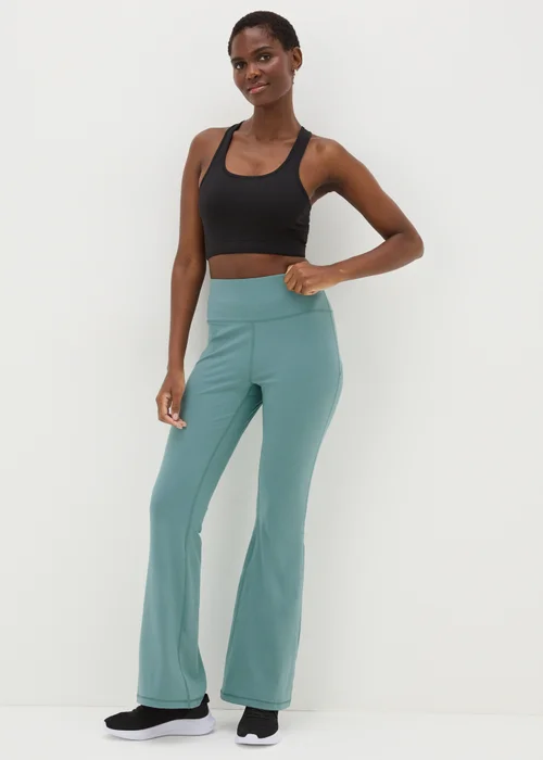 Souluxe Green Flare Leggings - 8 Image 2