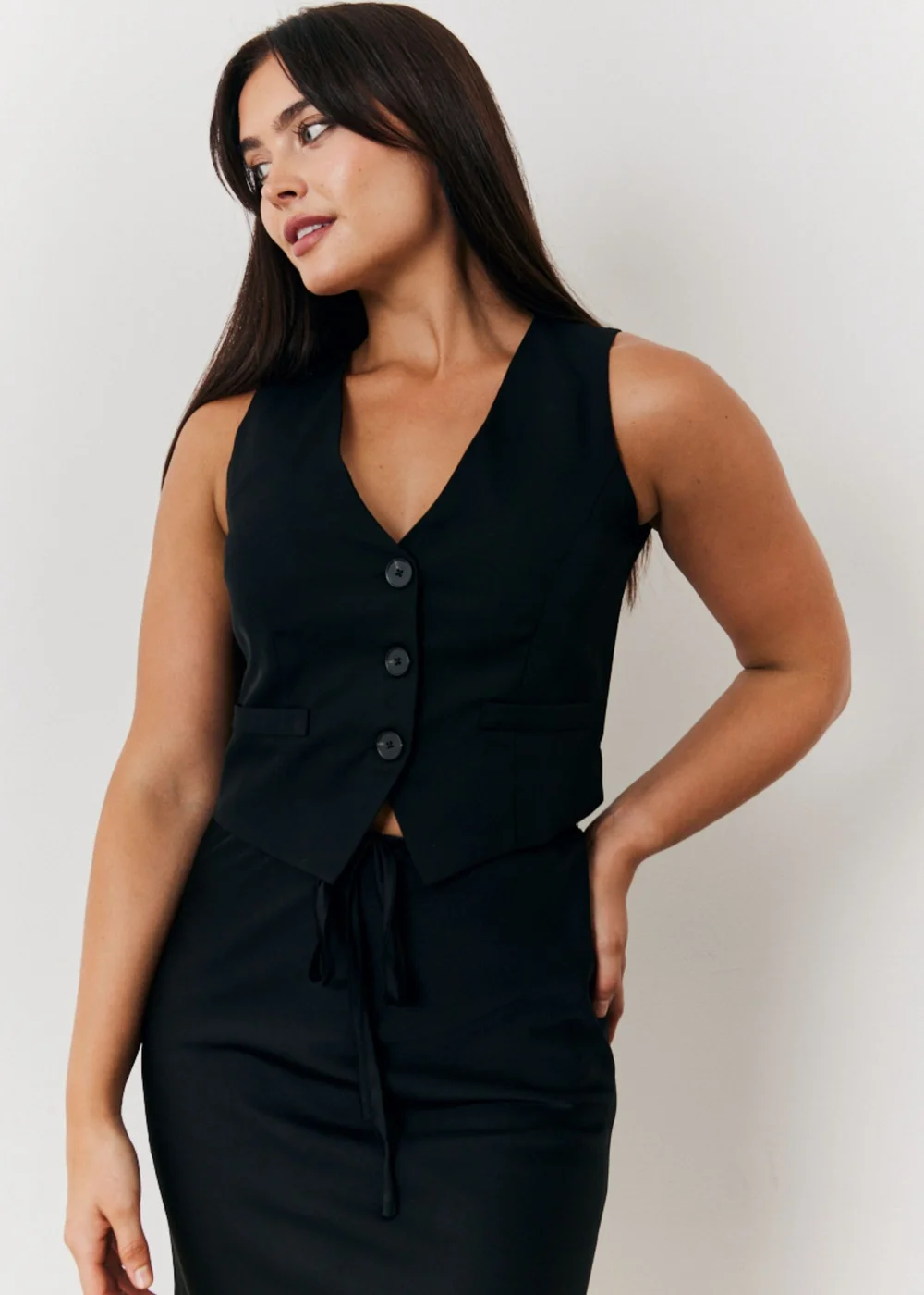 In The Style Jac Jossa Black Tailored Waistcoat - 8 Image 1