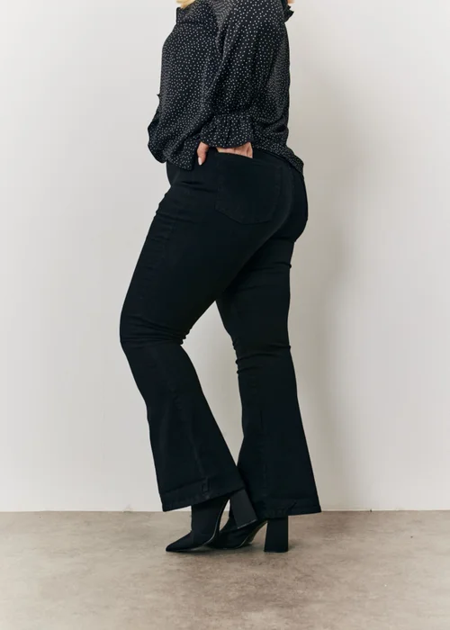 In The Style Black Kick Flare Jeans - Size 8 Image 7