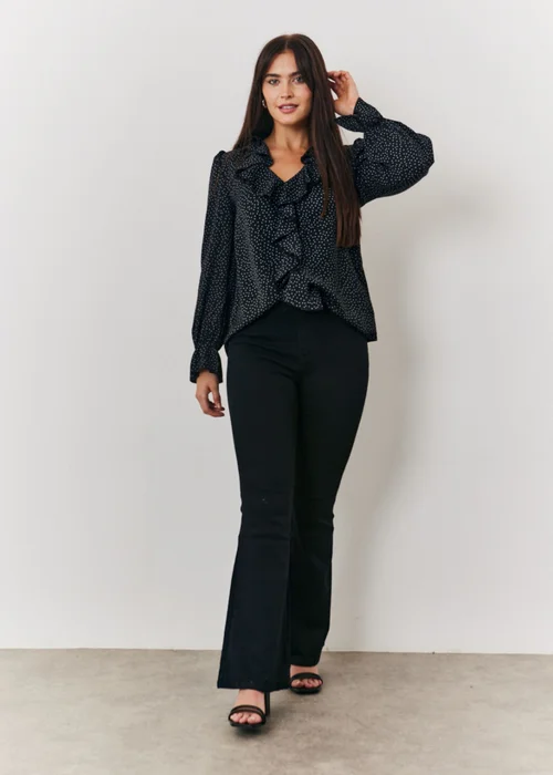 In The Style Black Kick Flare Jeans - Size 8 Image 1