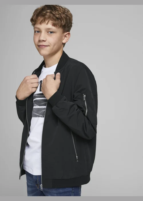 Jack & Jones Kids Black Rush Bomber Jacket (8-16yrs) - 8 Yrs Image 3