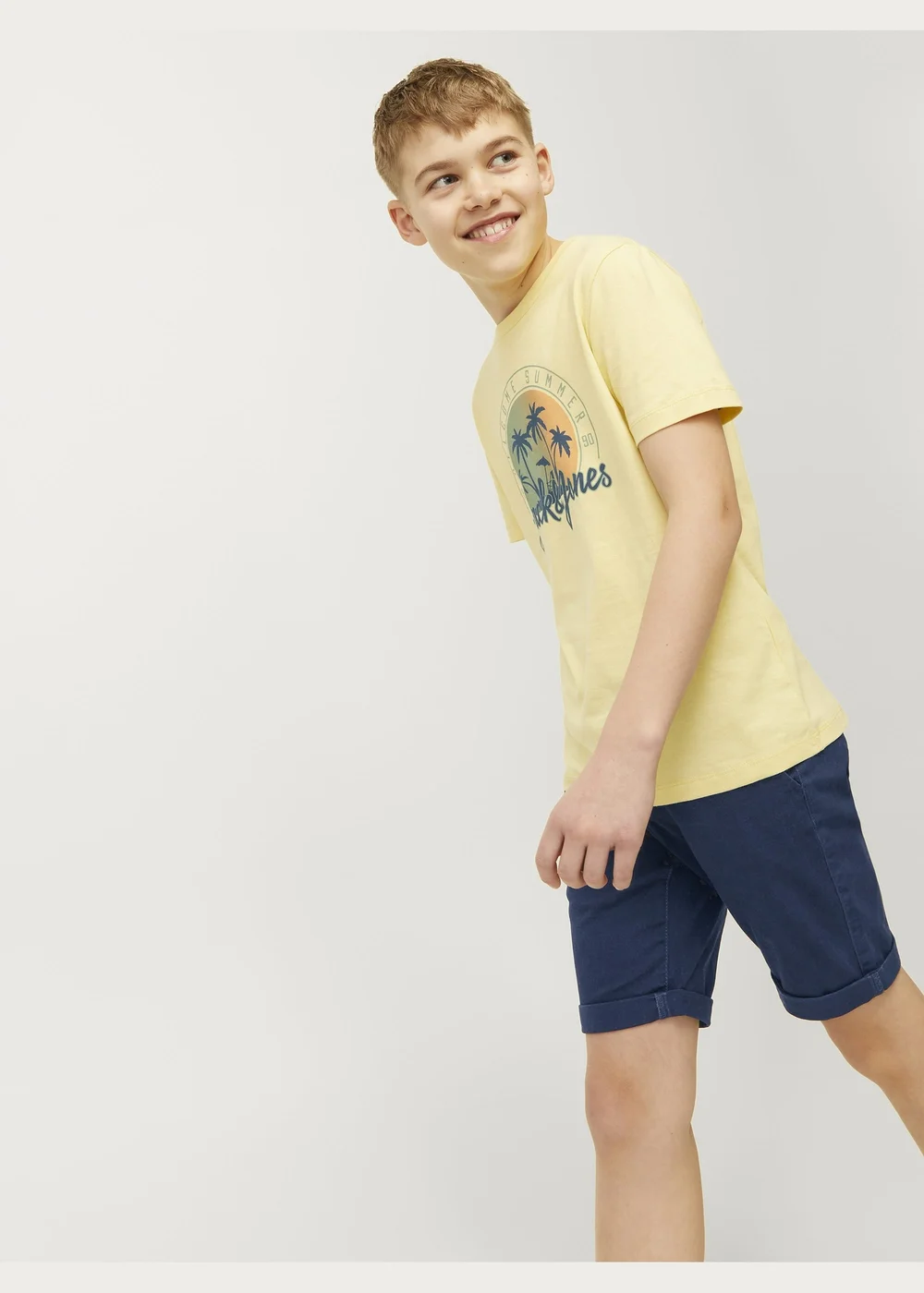 Jack & Jones Navy Chino Shorts (8-16yrs) - Age 12 Years Image 4