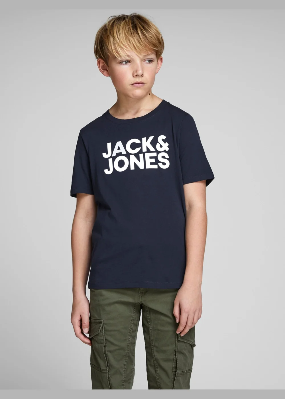 Jack & Jones Kids Navy Logo T-Shirt (8-16yrs) - 8 Yrs Image 1