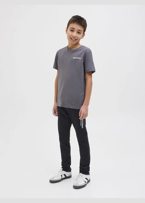 Jack & Jones Black Slogan Jogging Bottoms (8-16yrs) - 8 Yrs Image 4