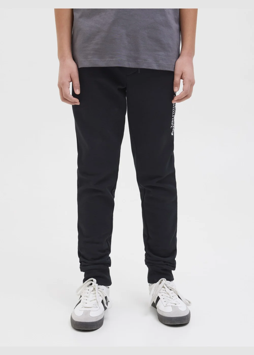 Jack & Jones Black Slogan Jogging Bottoms (8-16yrs) - 8 Yrs Image 5