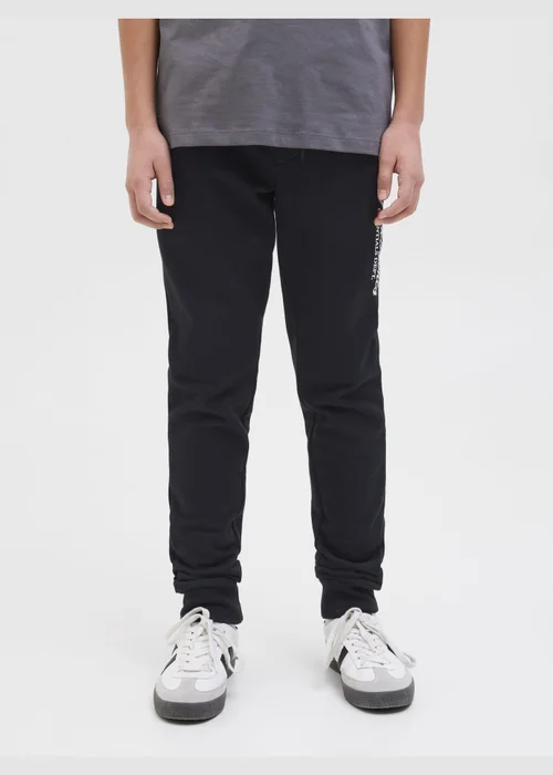 Jack & Jones Black Slogan Jogging Bottoms (8-16yrs) - 8 Yrs Image 5