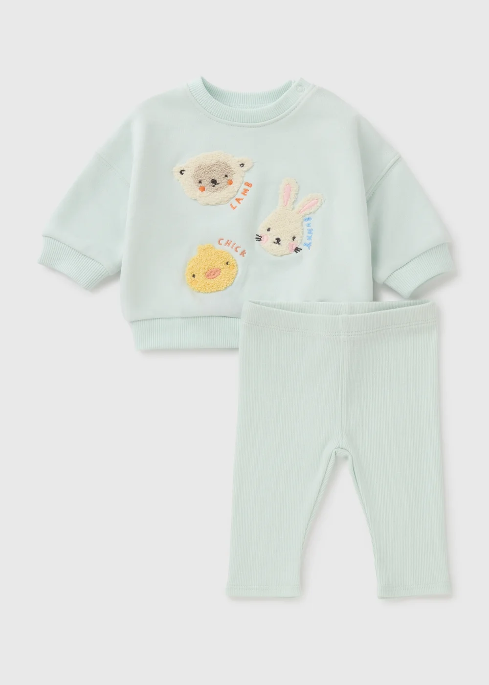 Baby Mint Animal Sweatshirt & Leggings Set (Newborn-23mths) - 0-3 months Image 1