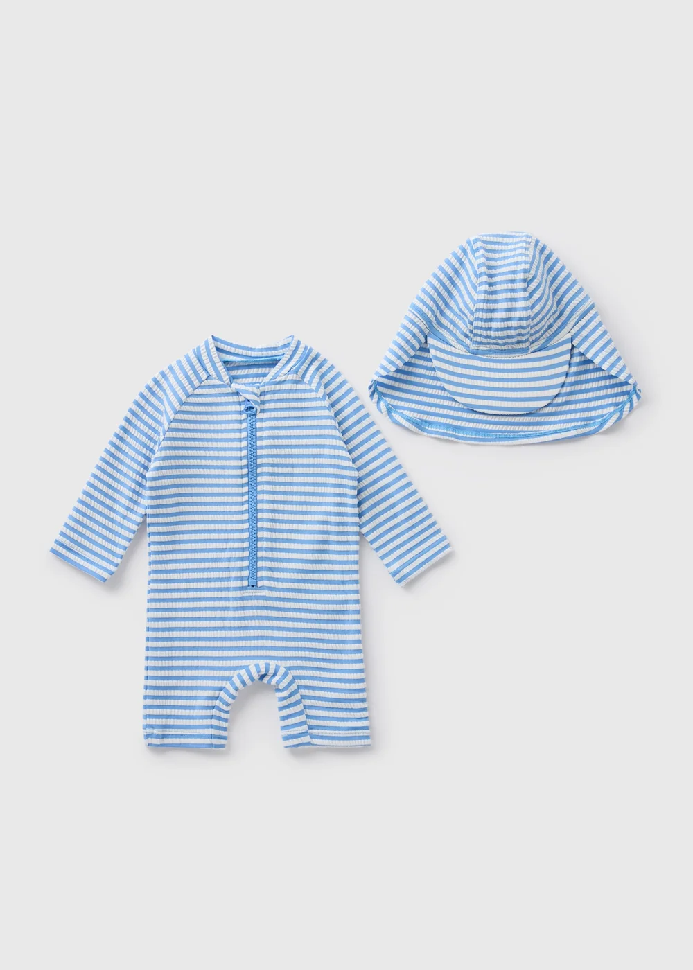 Baby Blue Stripe Surf Suit (Newborn-23mths) - 0-3 months Image 1