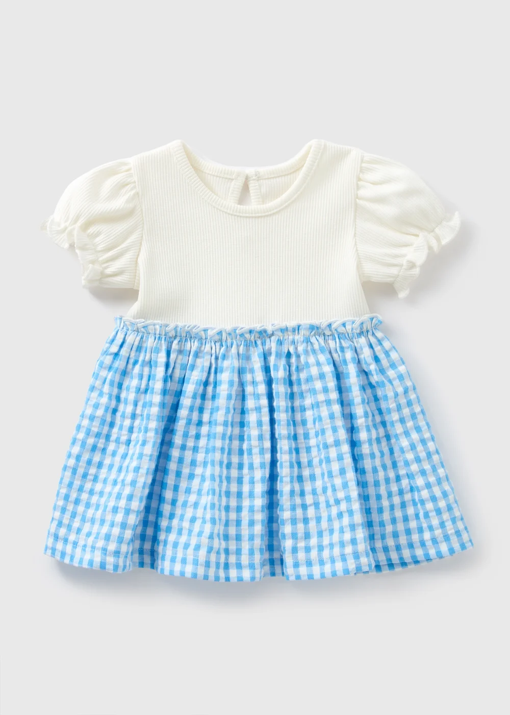 Baby Blue Gingham Dress (Newborn-23mths) - Newborn | Matalan Baby Blue Gingham Dress (Newborn-23mths) - Newborn | Matalan