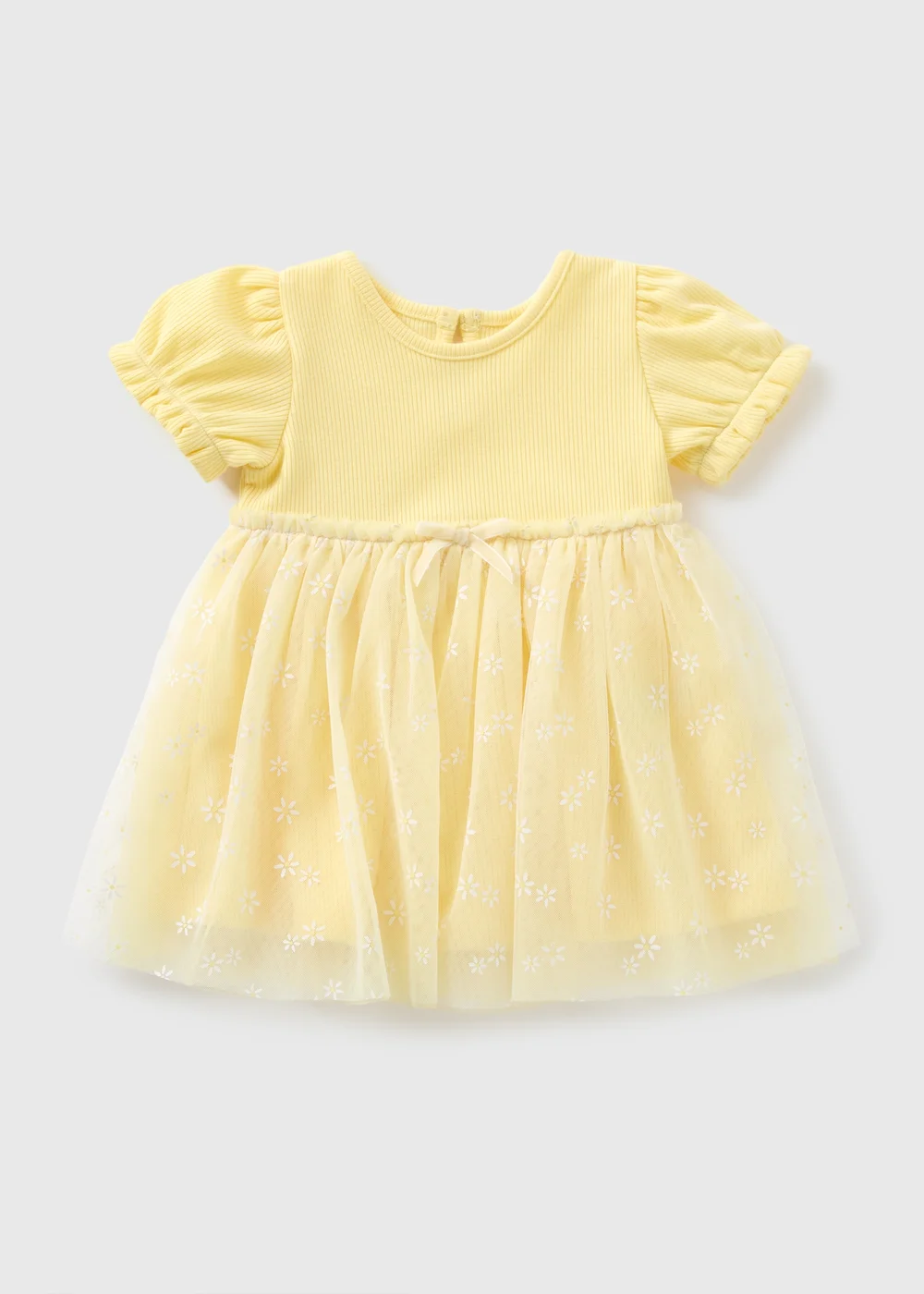 Baby Lemon Flower Mesh Skirt Dress (Newborn-23mths) - 0-3 months Image 1