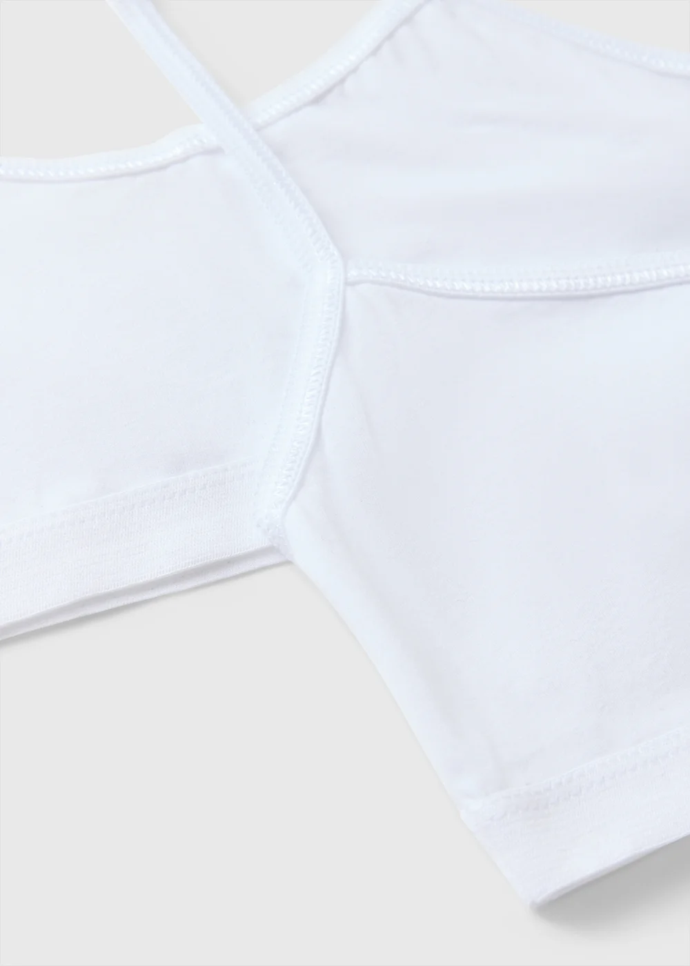 5 Pack Girls White Crop Tops (Younger 6-Older 12yrs) - 6-7 Yrs Image 1