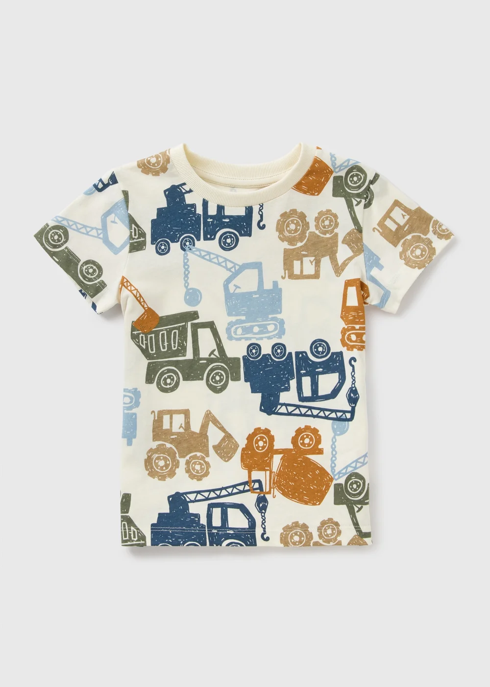 Boys Cream Digger T-Shirt (1-7yrs) - 1-1.5 Yrs Image 1