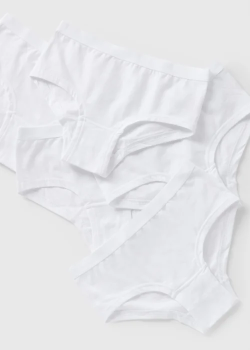Girls 5 Pack White Shorts (6-13yrs) - 6-7 Yrs Image 2