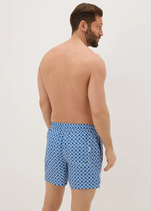Navy Geometric Swim Shorts - S Image 2