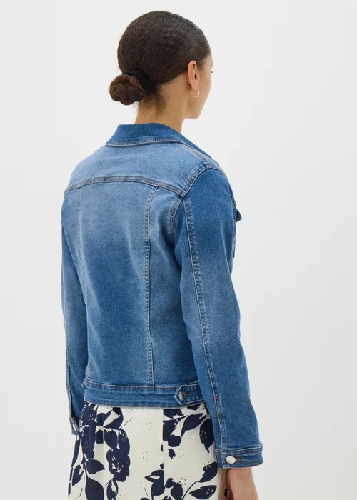 Blue Mid Wash Stretch Denim Jacket - 8 Image 2