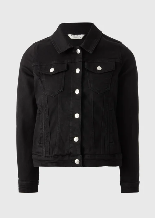 Black Stretch Denim Jacket - 8 Image 4