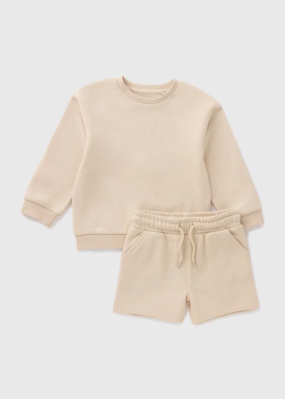 Boys Stone Sweatshirt & Shorts Set (1-7yrs) - 1-1.5 Yrs Image 1