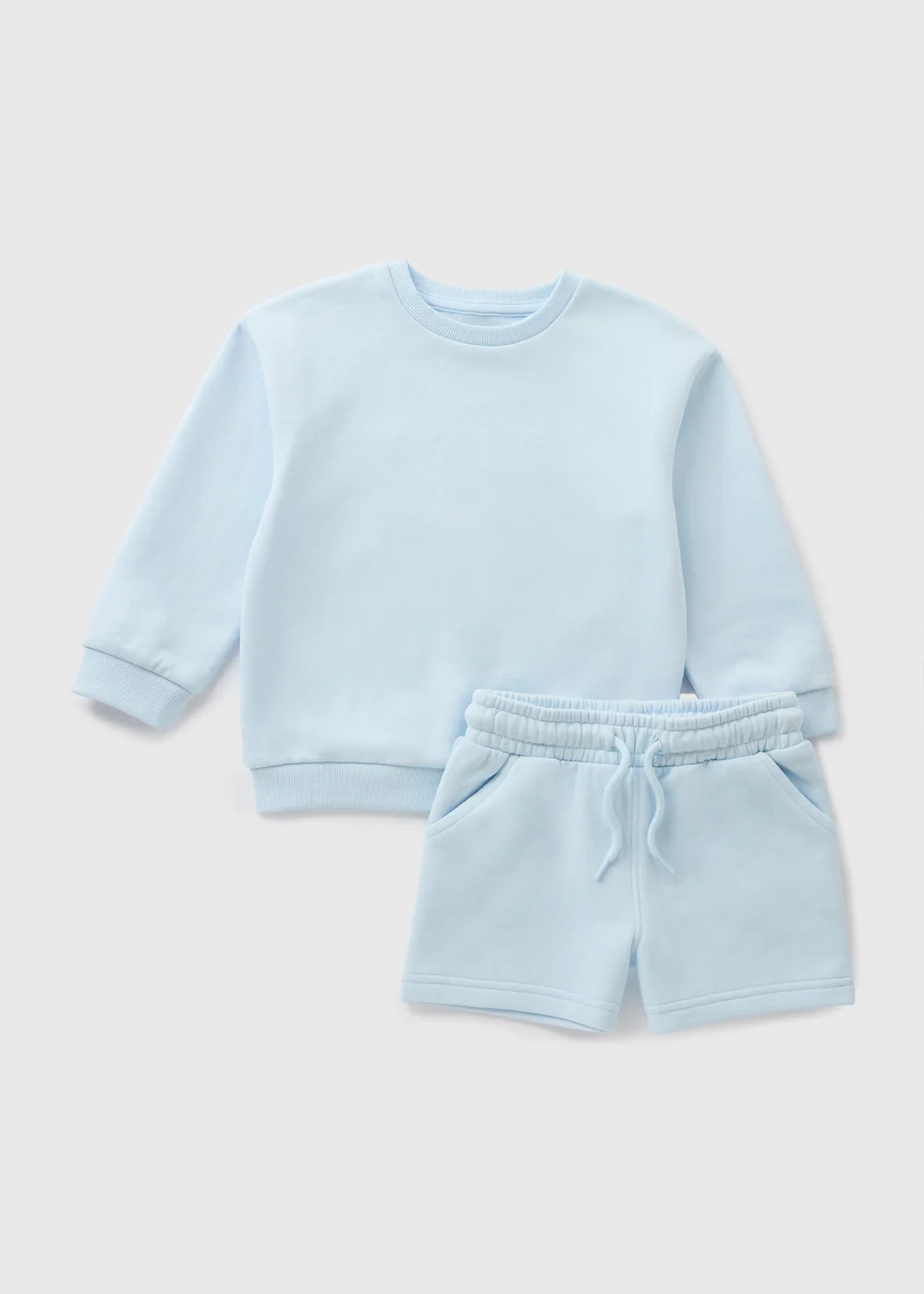 Boys Blue Sweatshirt & Shorts Set (1-7yrs) - 1-1.5 Yrs Image 1