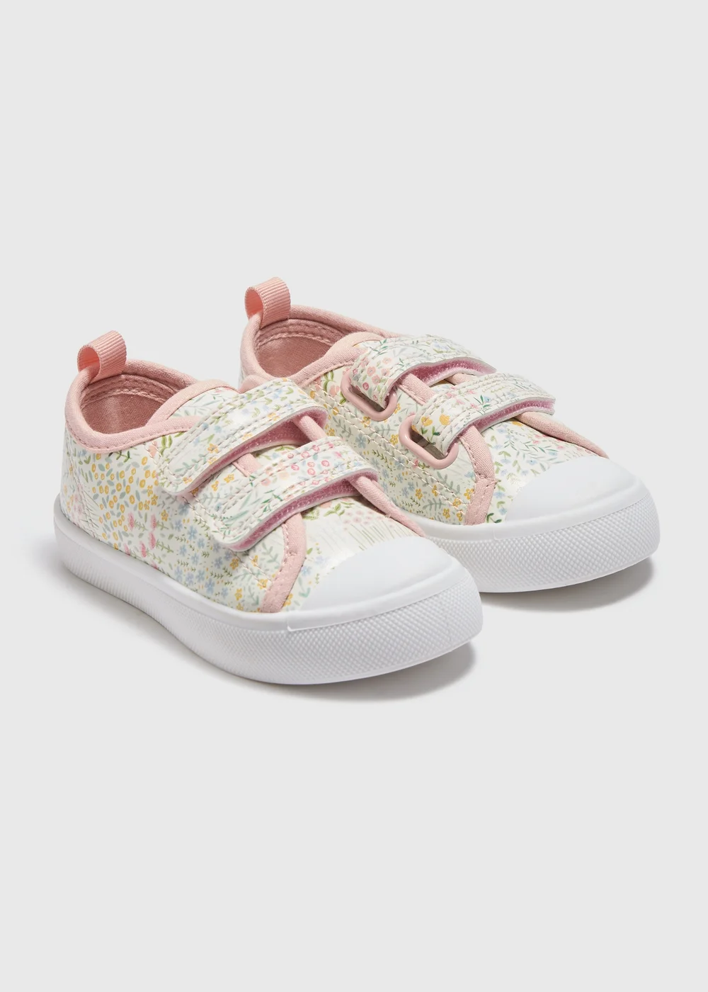 Girls Multicolour Floral Double Strap Trainers (Younger 4-12) - Size 4 Infants Image 1