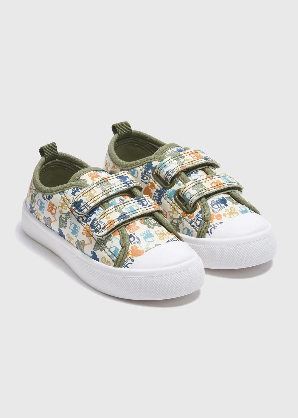 Kids Cream Digger Double Strap Trainers (Younger 4-12) - 6 Infant Image 1