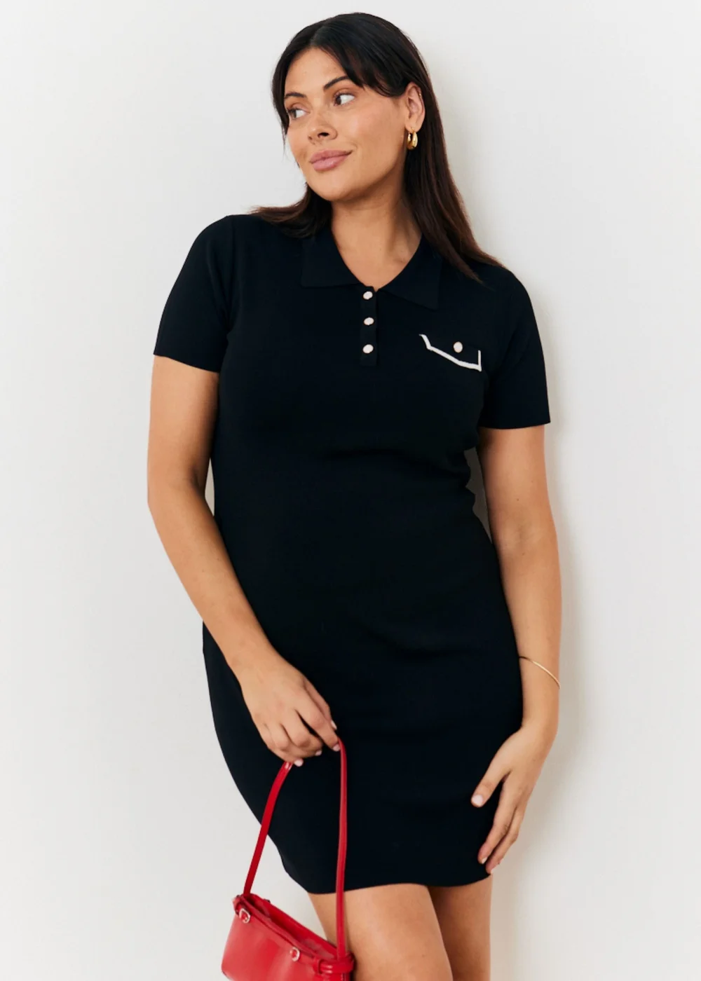 In The Style Black Knitted Dress - 8 Image 3