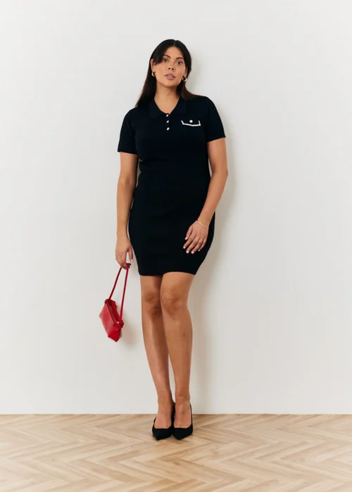 In The Style Black Knitted Dress - 8 Image 1