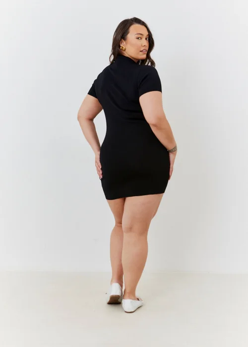 In The Style Black Knitted Dress - 8 Image 6