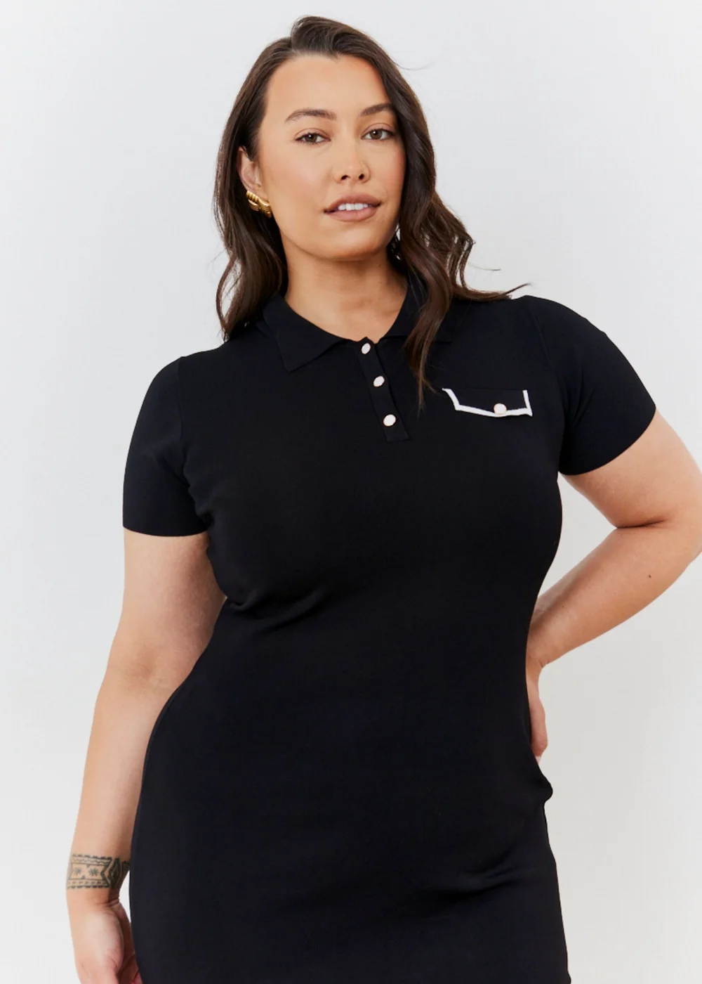 In The Style Black Knitted Dress - 8 Image 5