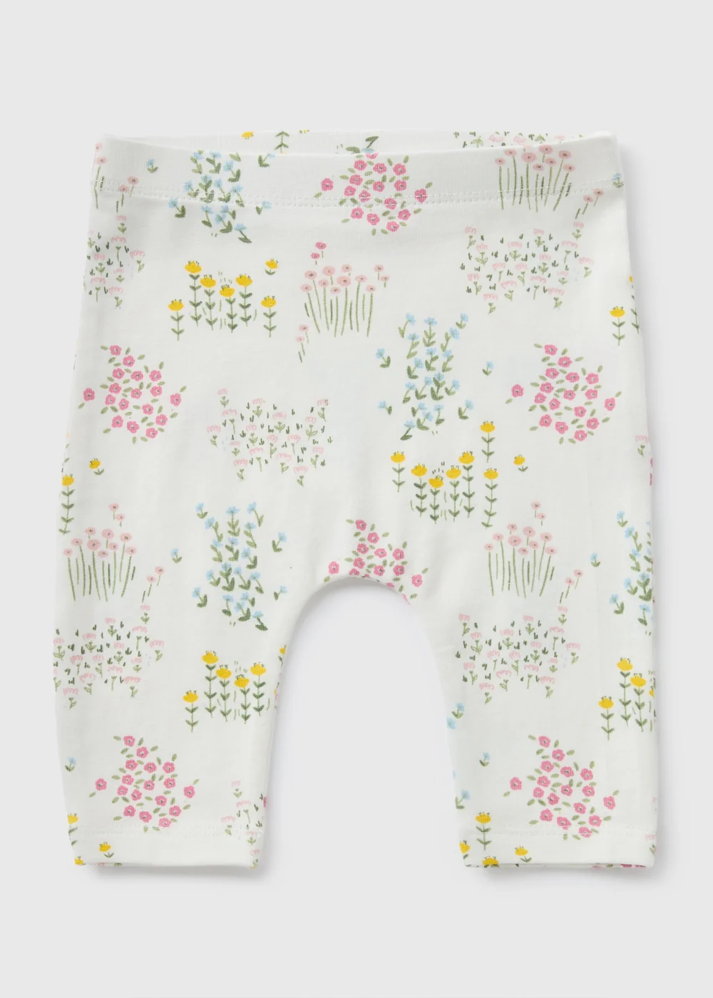 Baby White Floral Leggings (Newborn-23mths) - 9-12 months Image 1