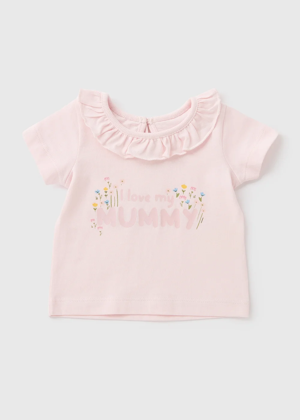 Baby Pink Mummy Floral T-Shirt (Newborn-23mths) - 0-3 months Image 1