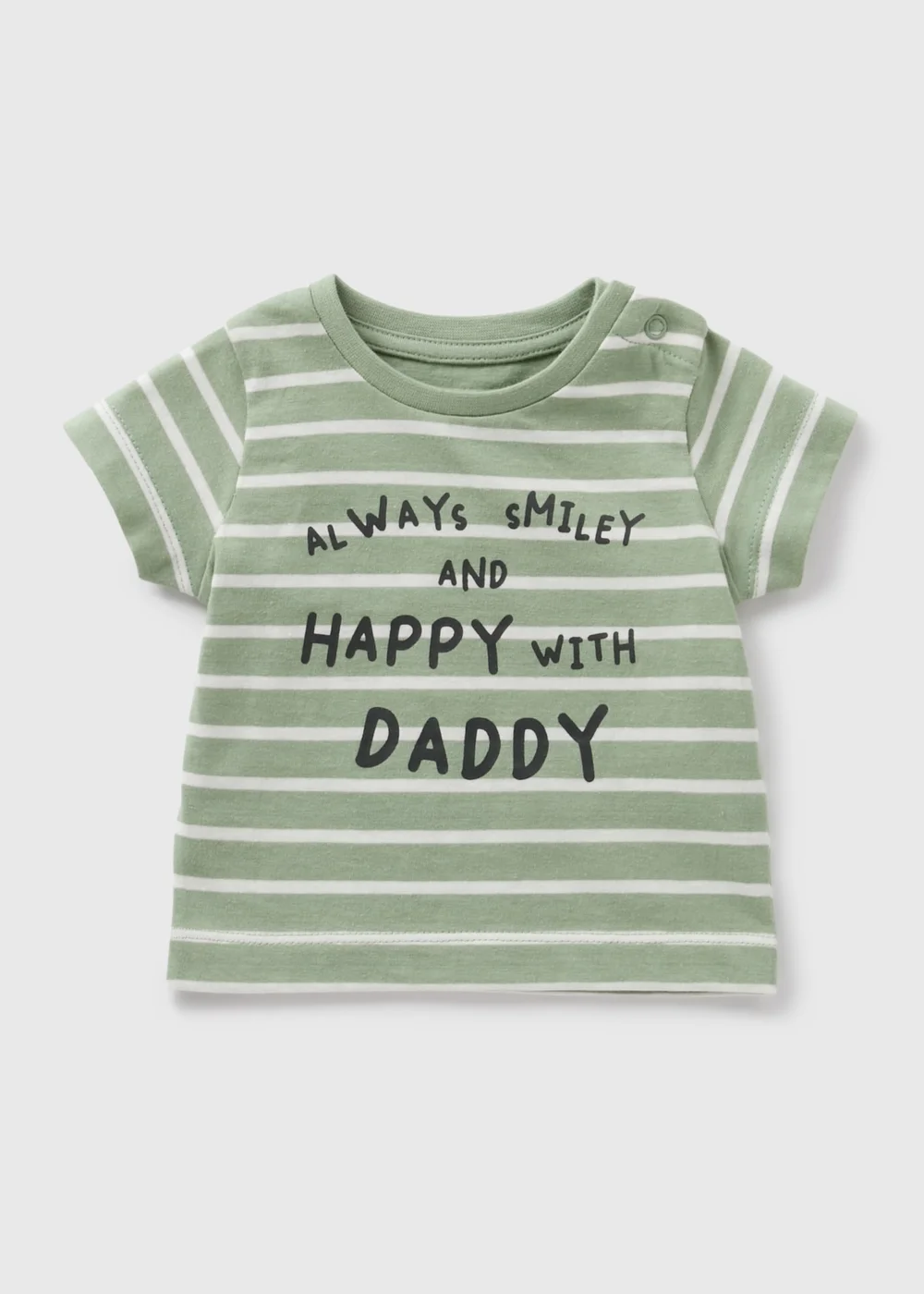 Baby Green Stripe Daddy T-Shirt (Newborn-23mths) - 0-3 months Image 1