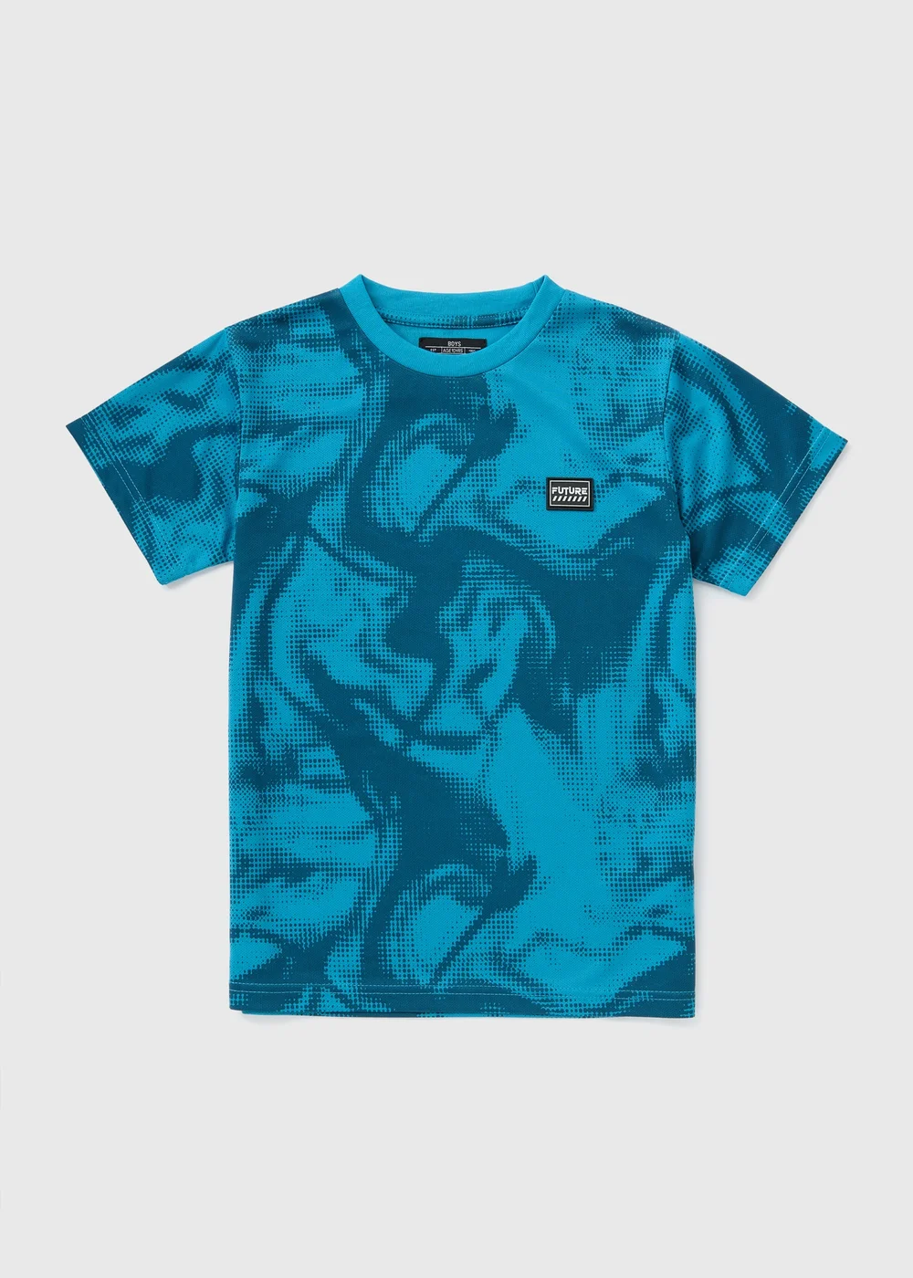 Boys Blue Marble Sports T-Shirt (7-15yrs) - 7 Yrs Image 1