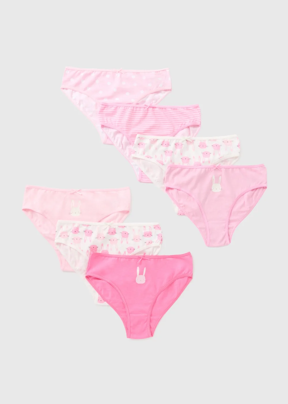 7 Pack Pink Bunny Briefs (1-11yrs) - 1.5-2 Yrs Image 1