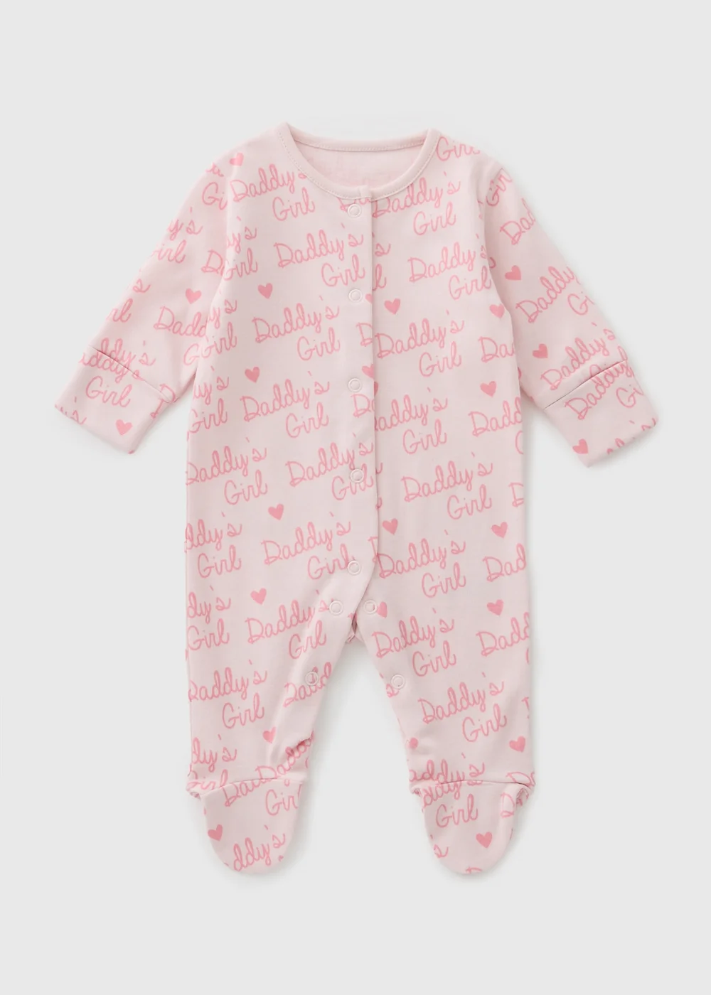 Baby Cream Daddy's Girls Sleepsuit (0-23mths) - Age 0 - 3 Months Image 1