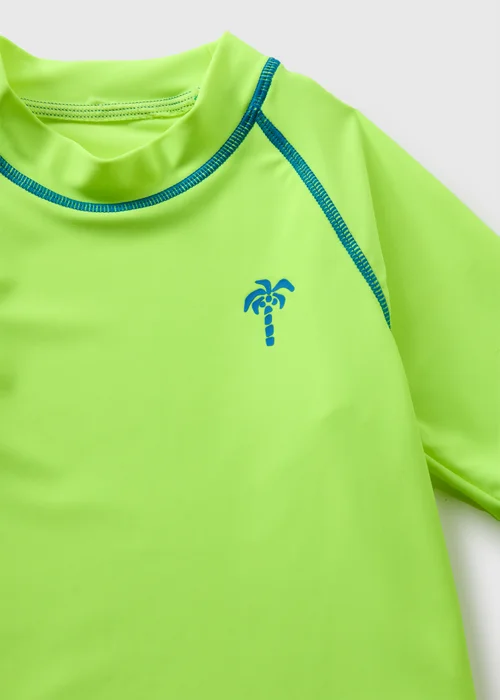 Boys Lime Rash Vest (7-15yrs) - 7 Yrs Image 2