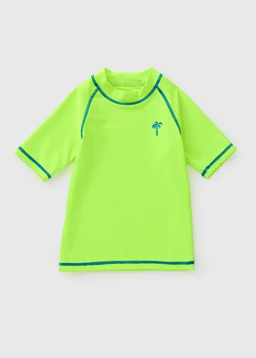 Boys Lime Rash Vest (7-15yrs) - 7 Yrs Image 1