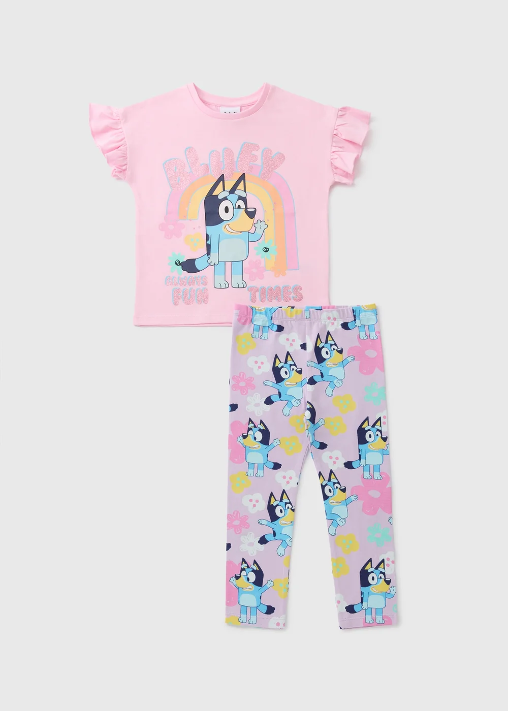 Bluey Kids Multicolour Floral T-Shirt & Legging Set (1-7yrs) - 1-1.5 Yrs Image 1