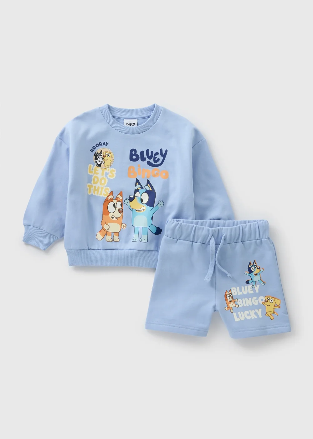 Bluey Kids Blue Sweatshirt & Shorts Set (1-7yrs) - 1-1.5 Yrs Image 1